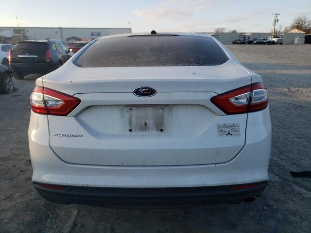 3FA6P0G78DR344471 - 2013 FORD FUSION S WHITE photo 6