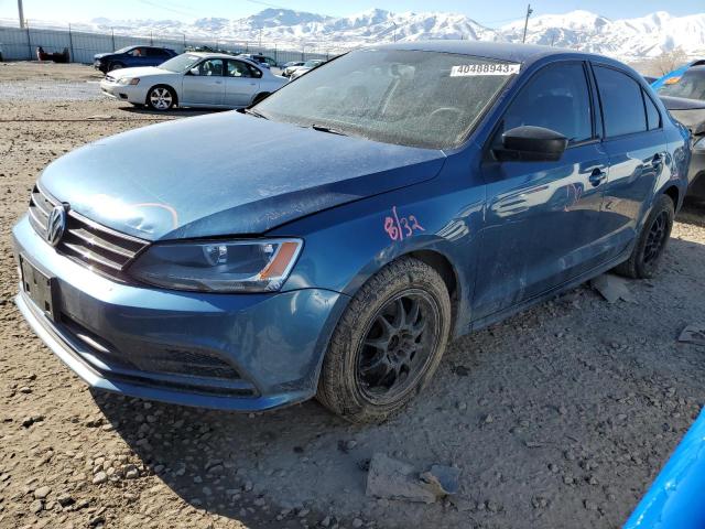 3VW1K7AJ2FM252088 - 2015 VOLKSWAGEN JETTA BASE Կապույտ լուսանկար 1