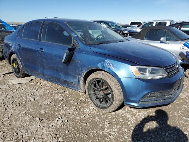 3VW1K7AJ2FM252088 - 2015 VOLKSWAGEN JETTA BASE Կապույտ լուսանկար 4