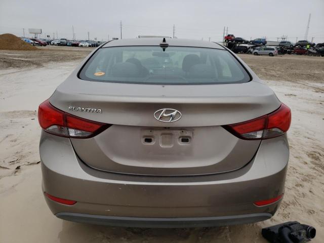 5NPDH4AEXGH720642 - 2016 HYUNDAI ELANTRA SE GRAY photo 6