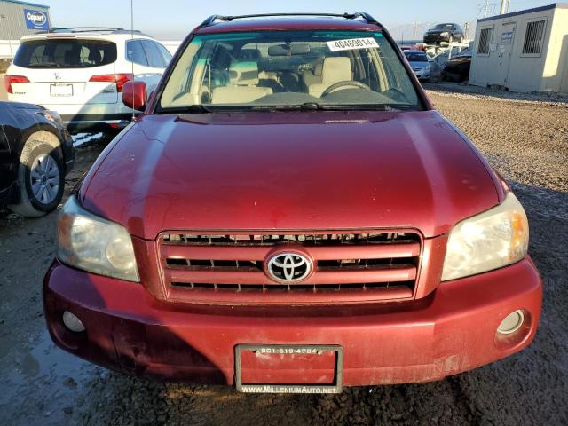 JTEHP21A270229674 - 2007 TOYOTA HIGHLANDER SPORT BURGUNDY photo 5