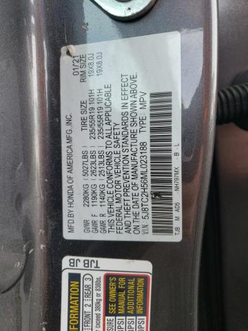 5J8TC2H56ML023188 - 2021 ACURA RDX TECHNOLOGY CHARCOAL photo 12