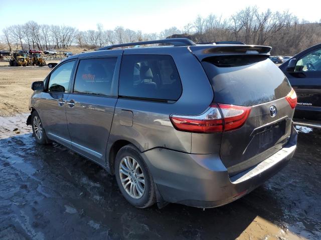 5TDYK3DC8GS747579 - 2016 TOYOTA SIENNA XLE GRAY photo 2