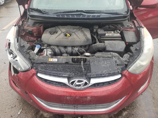 5NPDH4AE9DH438939 - 2013 HYUNDAI ELANTRA GLS RED photo 11