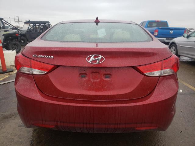 5NPDH4AE9DH438939 - 2013 HYUNDAI ELANTRA GLS RED photo 6