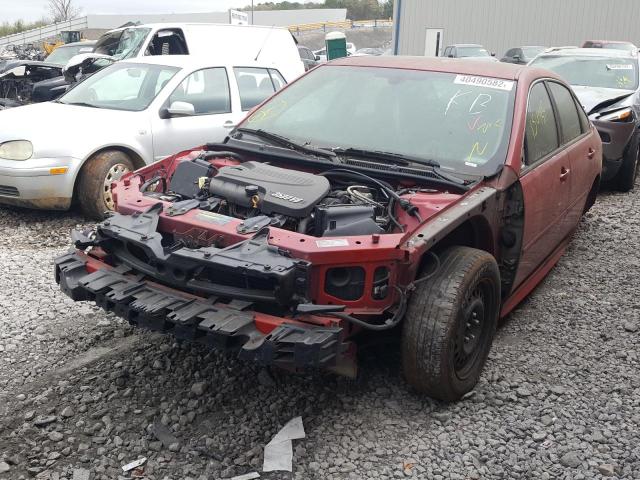 2G1WT57N191316792 - 2009 CHEVROLET IMPALA 1LT RED photo 2