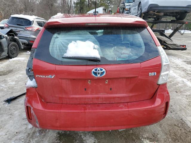 JTDZN3EU5C3095633 - 2012 TOYOTA PRIUS V RED photo 6