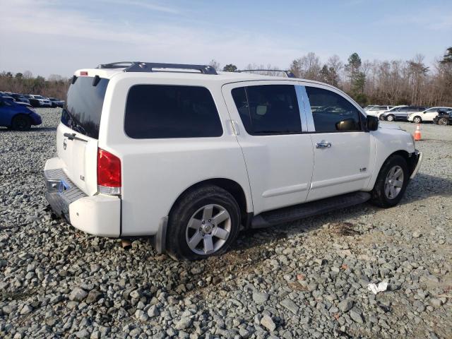 5N1BA08A27N706575 - 2007 NISSAN ARMADA SE WHITE photo 3