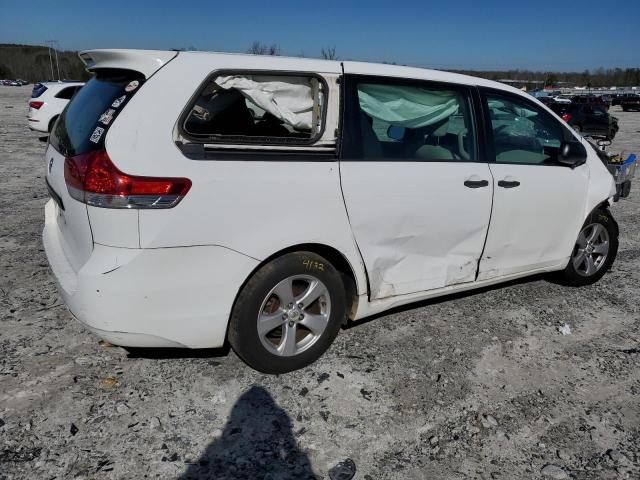 5TDZK3DC8BS154852 - 2011 TOYOTA SIENNA WHITE photo 3