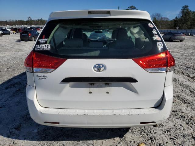 5TDZK3DC8BS154852 - 2011 TOYOTA SIENNA WHITE photo 6