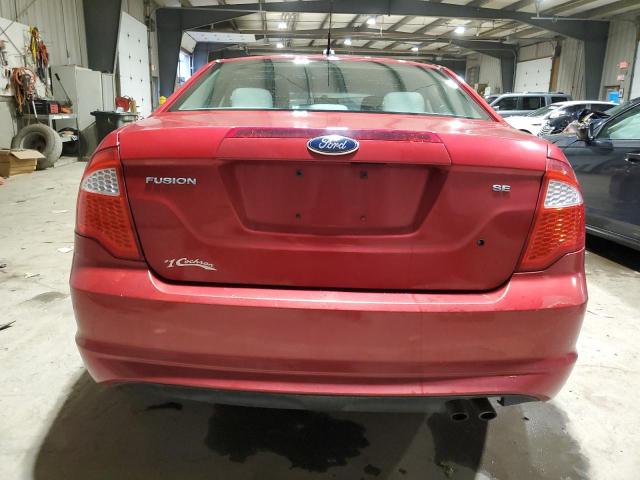 3FAHP0HA4CR382071 - 2012 FORD FUSION SE RED photo 6