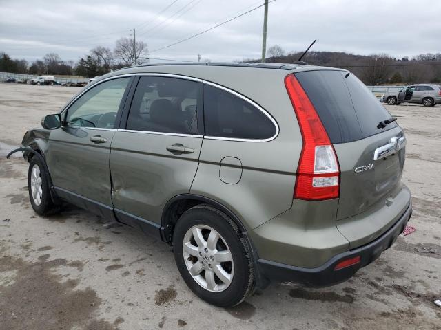 JHLRE38767C052854 - 2007 HONDA CR-V EXL GREEN photo 2