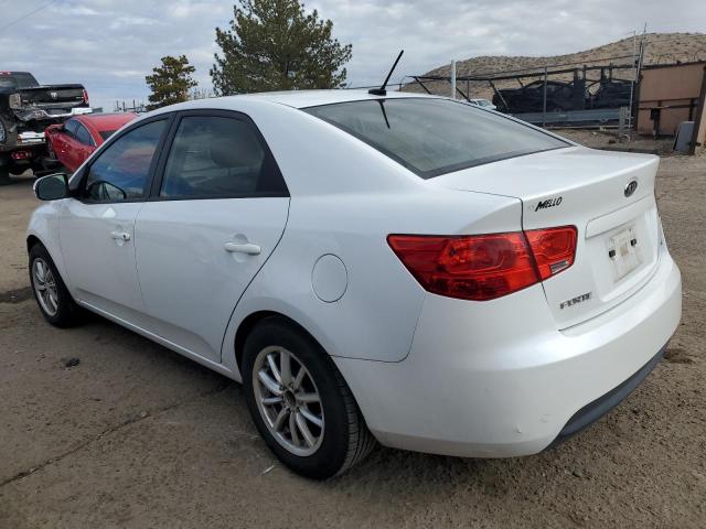 KNAFU4A20D5675438 - 2013 KIA FORTE EX WHITE photo 2