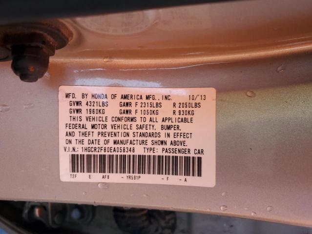 1HGCR2F80EA058348 - 2014 HONDA ACCORD EXL BEIGE photo 13