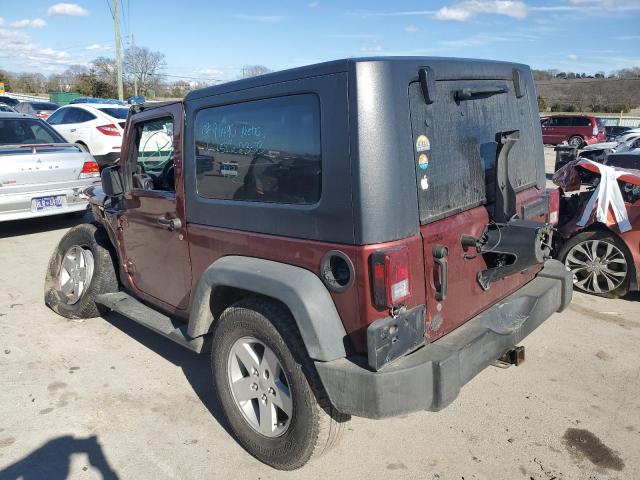 1J4FA24198L515816 - 2008 JEEP WRANGLER X MAROON photo 2