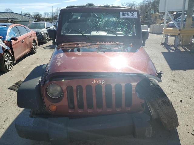 1J4FA24198L515816 - 2008 JEEP WRANGLER X MAROON photo 5