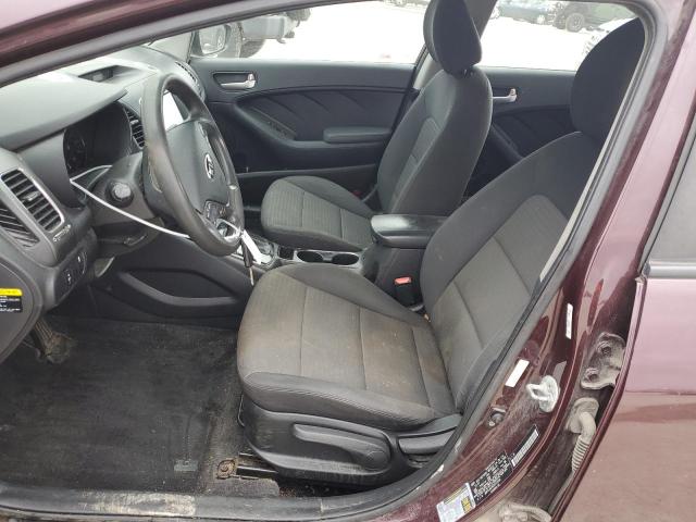 3KPFL4A74JE215054 - 2018 KIA FORTE LX MAROON photo 7