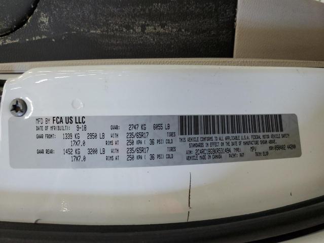 2C4RC1BG9KR531494 - 2019 CHRYSLER PACIFICA TOURING L 白色 照片 13