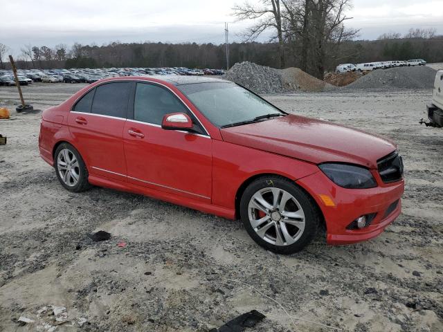 WDDGF54X18F129056 - 2008 MERCEDES-BENZ C 300 RED photo 4