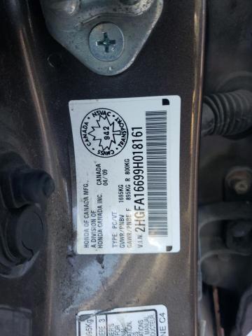 2HGFA16699H018161 - 2009 HONDA CIVIC LX-S 灰色 照片 13