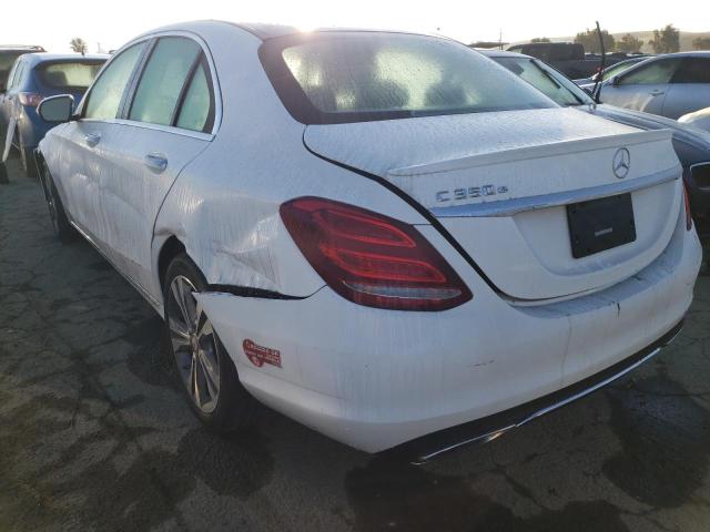 55SWF4HB1GU162512 - 2016 MERCEDES-BENZ C 350E WHITE photo 2