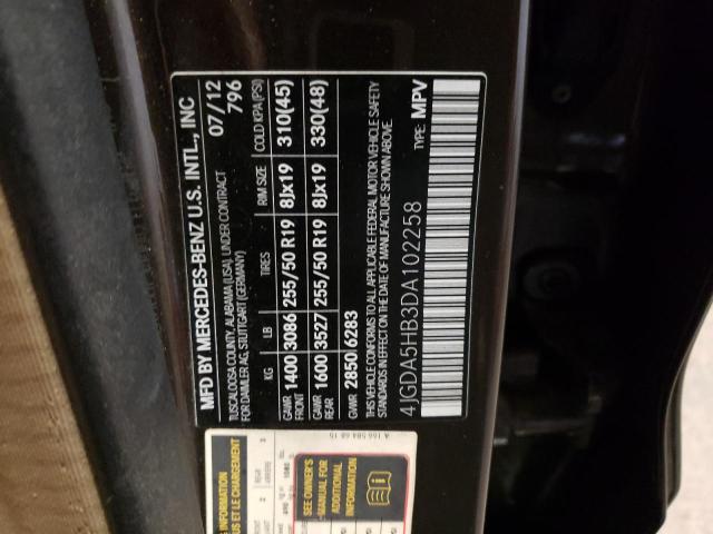 4JGDA5HB3DA102258 - 2013 MERCEDES-BENZ ML 350 4MATIC BROWN photo 14