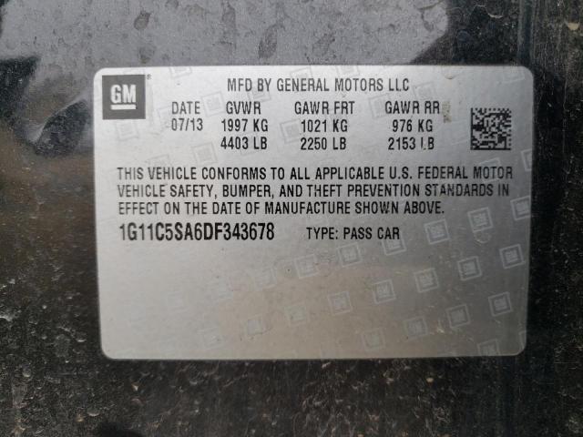 1G11C5SA6DF343678 - 2013 CHEVROLET MALIBU 1LT CHARCOAL photo 12