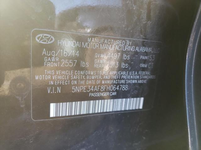 5NPE34AF8FH064788 - 2015 HYUNDAI SONATA SPORT BLACK photo 12