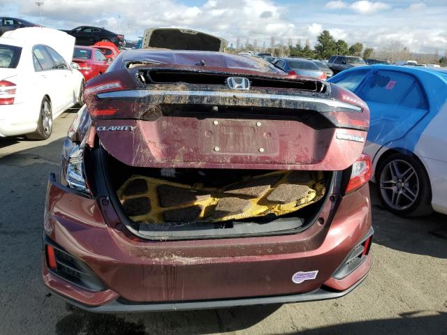 JHMZC5F11JC020865 - 2018 HONDA CLARITY BURGUNDY photo 6