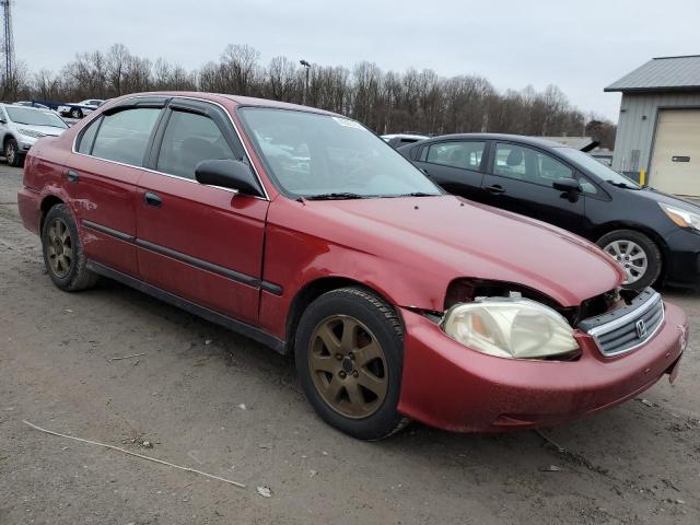 1HGEJ6578XL031700 - 1999 HONDA CIVIC LX RED photo 4