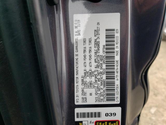 3TYRZ5CN5LT000003 - 2020 TOYOTA TACOMA ACCESS CAB ნაცრისფერი ფოტო 13