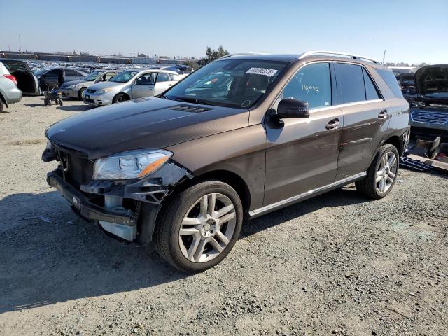 4JGDA5HBXEA369429 - 2014 MERCEDES-BENZ ML 350 4MATIC BROWN photo 1