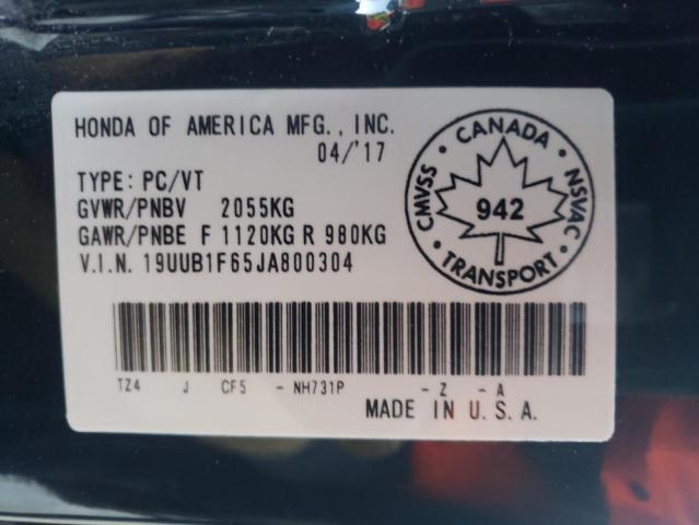 19UUB1F65JA800304 - 2018 ACURA TLX TECH/TECH R BLACK photo 12