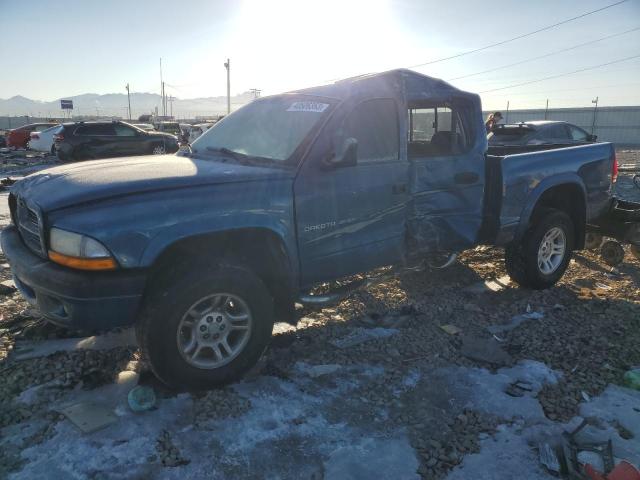 1B7HG38N12S614594 - 2002 DODGE DAKOTA QUAD SPORT BLUE photo 1