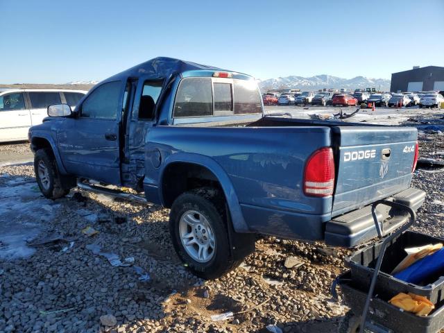 1B7HG38N12S614594 - 2002 DODGE DAKOTA QUAD SPORT BLUE photo 2