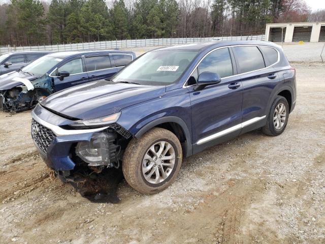 5NMS23AD2KH032179 - 2019 HYUNDAI SANTA FE SE BLUE photo 1