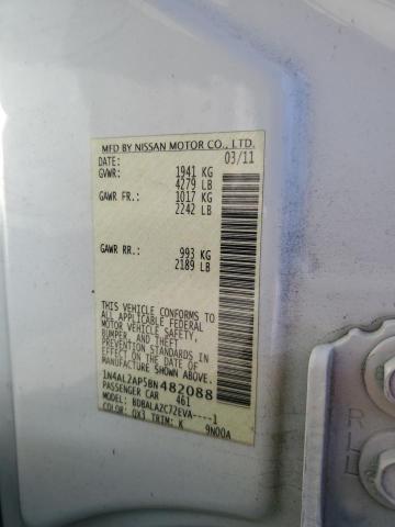 1N4AL2AP5BN482088 - 2011 NISSAN ALTIMA BASE WHITE photo 13