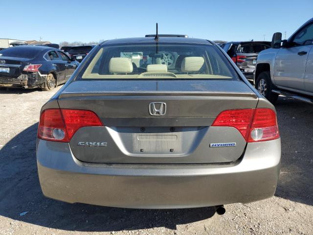 JHMFA362X8S021440 - 2008 HONDA CIVIC HYBRID GRAY photo 6