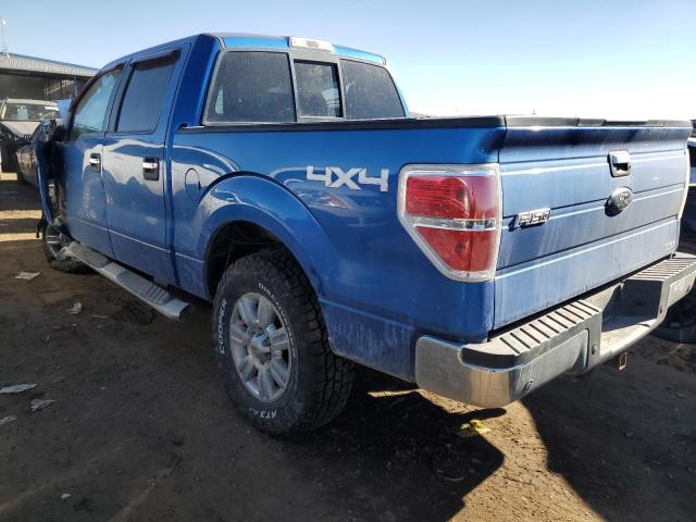 1FTFW1ET8CFC57703 - 2012 FORD F150 SUPERCREW BLUE photo 2