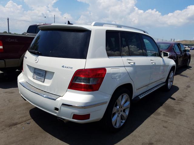 WDCGG8HB0AF258512 - 2010 MERCEDES-BENZ GLK 350 4MATIC WHITE photo 4