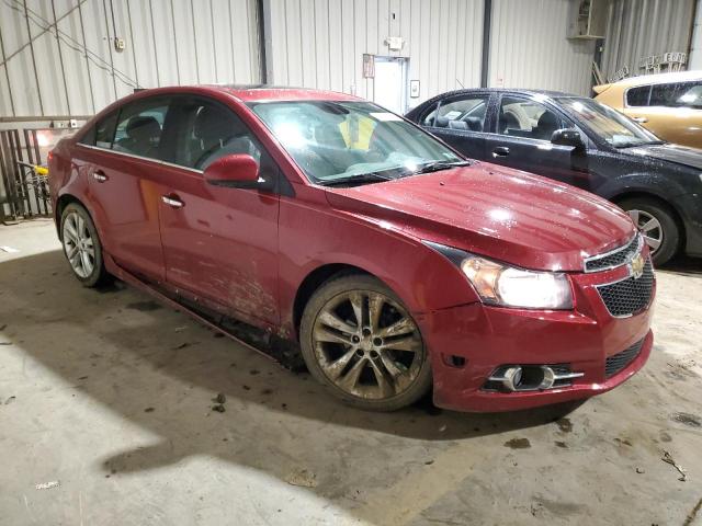 1G1PG5SB5E7434329 - 2014 CHEVROLET CRUZE LTZ RED photo 4