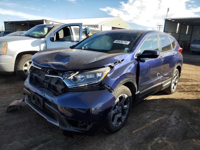 5J6RW2H59KA014973 - 2019 HONDA CR-V EX BLUE photo 1