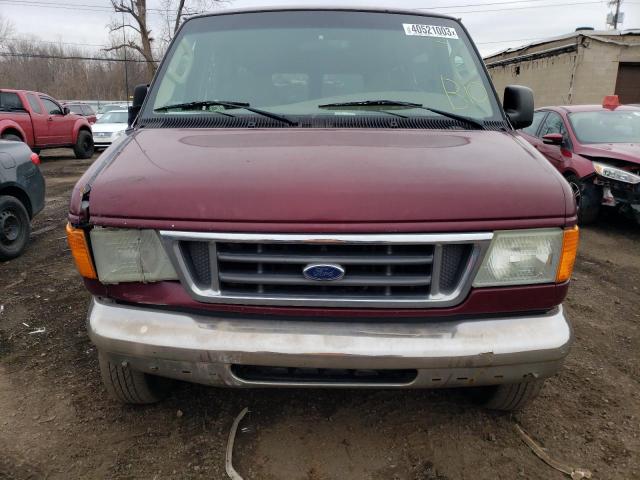 1FBNE31L56HA36752 - 2006 FORD ECONOLINE E350 SUPER DUTY WAGON MAROON photo 5