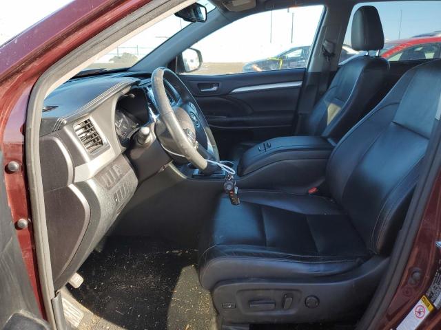 5TDJKRFH7FS132954 - 2015 TOYOTA HIGHLANDER XLE Tünd qırmızı foto 7