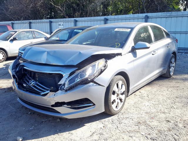 5NPE24AF2FH176246 - 2015 HYUNDAI SONATA SE GRAY photo 2