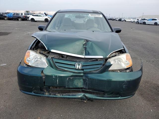 2HGES16531H502170 - 2001 HONDA CIVIC LX GREEN photo 5