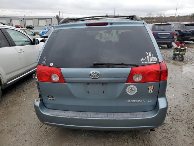 5TDZK23CX7S014837 - 2007 TOYOTA SIENNA CE BLUE photo 6