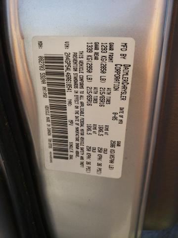 2A4GP54L46R618541 - 2006 CHRYSLER TOWN & COU TOURING ვერცხლისფერი ფოტო 12