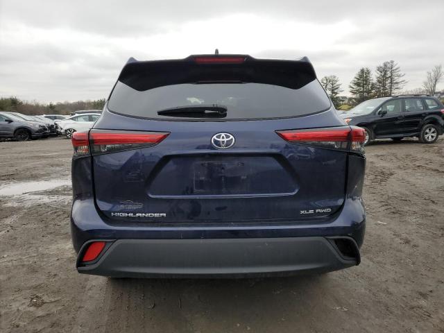 5TDGZRBH8MS108137 - 2021 TOYOTA HIGHLANDER XLE BLUE photo 6