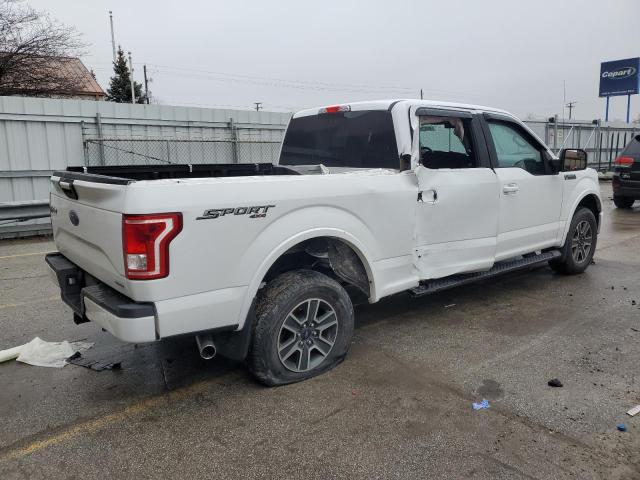 1FTFW1EF0FFB43936 - 2015 FORD F150 SUPERCREW WHITE photo 3